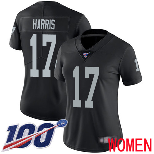 Oakland Raiders Limited Black Women Dwayne Harris Home Jersey NFL Football 17 100th Season Vapor Jersey